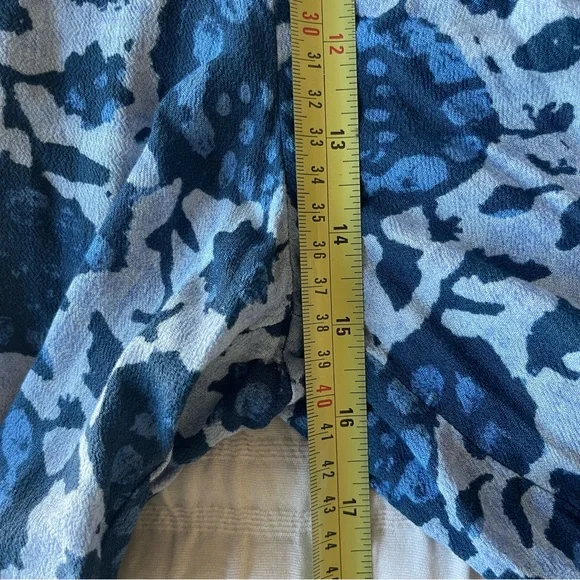 Free People Medium Lady Lady Printed Blue Cropped Pants - Picture 5 of 8